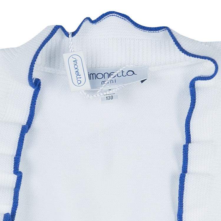 Pre Owned Simonetta Mini White Bolero Top 7 Yrs