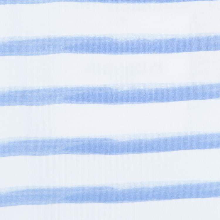 Pre Owned Simonetta Mini White Striped Sleeveless Tshirt 7 Yrs 