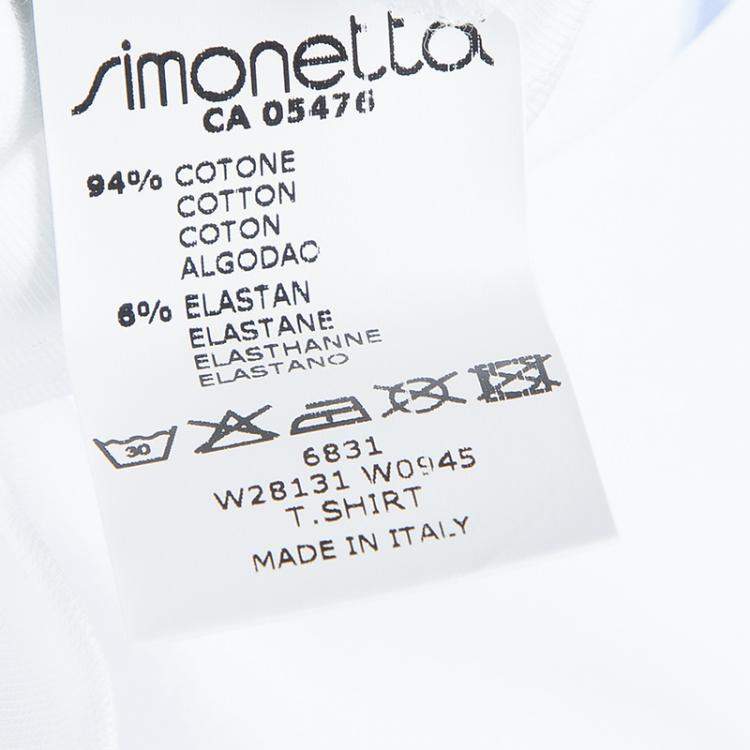 Pre Owned Simonetta Mini White Striped Sleeveless Tshirt 7 Yrs 