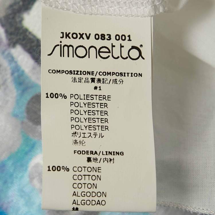 Pre Owned Simonetta Multicolor Abstract Print Crepe Pleated Sleeveless Dress 12 Yrs