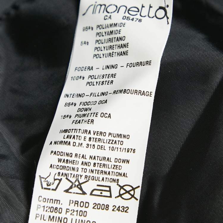 Pre Owned Simonetta Kids Black Nylon Detachable Fur Belted Down Jacket 8 Yrs