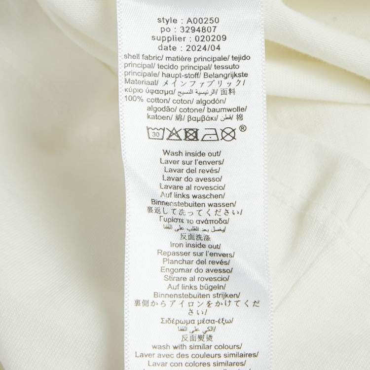 Pre Owned Sonia Rykiel Kids White Logo Print Cotton Crew Neck T-Shirt 12 Yrs