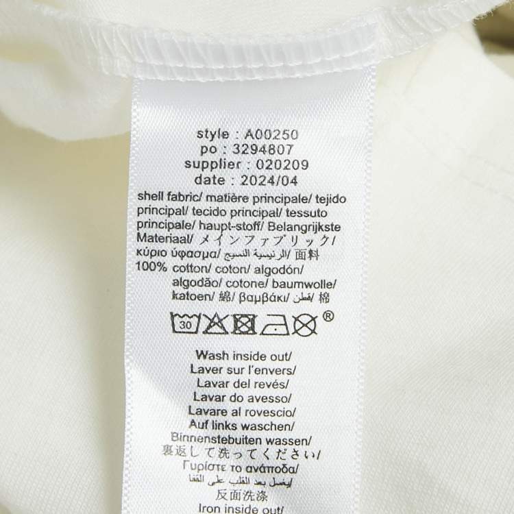Pre Owned Sonia Rykiel Kids White Logo Print Cotton Crew Neck T-Shirt 12 Yrs