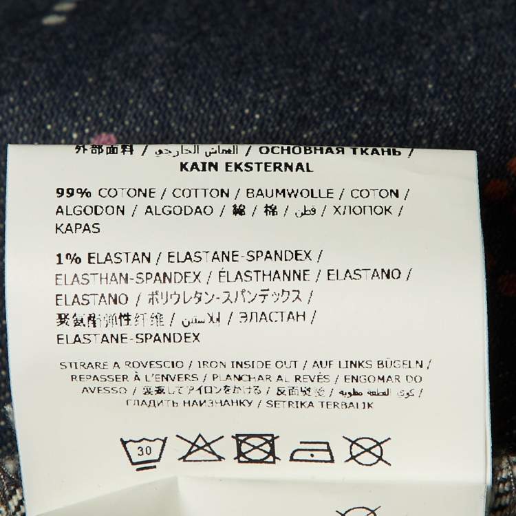 Pre Owned Stella McCartney Kids Grey Logo Print Denim Dress 8 Yrs 