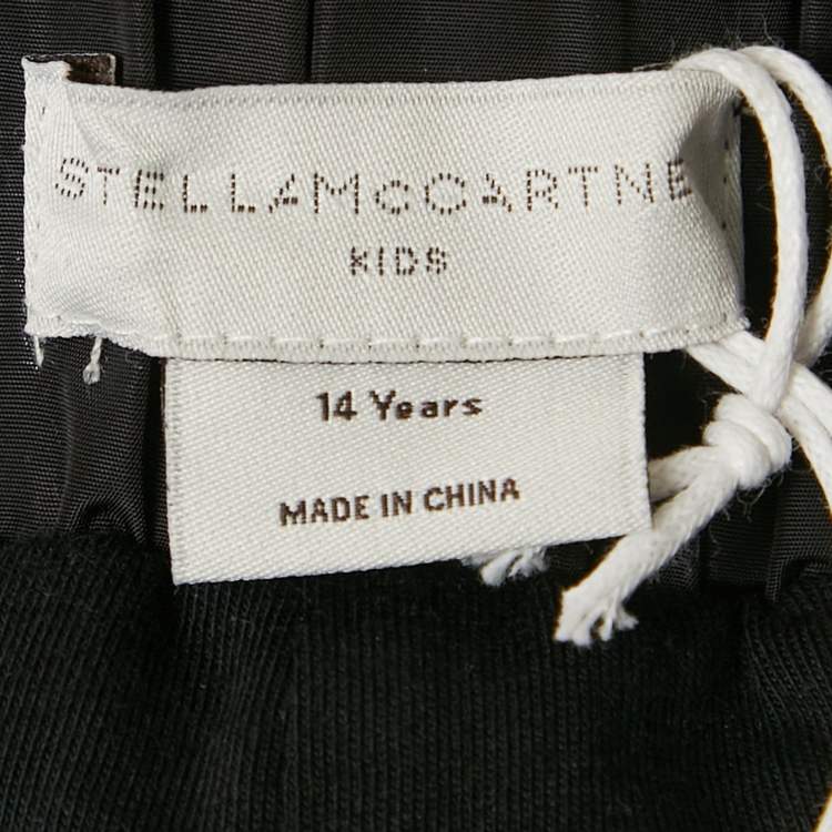 Pre Owned Stella McCartney Kids Black Flame Print Synthetic Trousers 14Yrs 