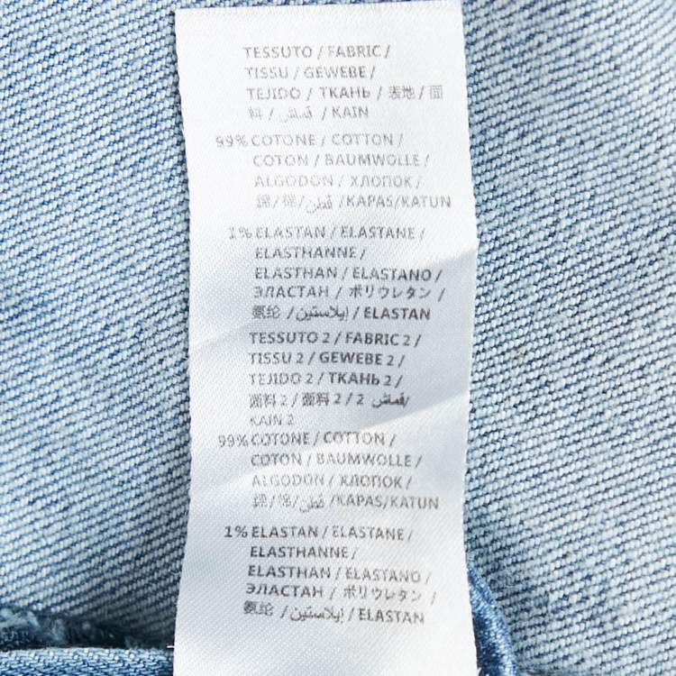 Pre Owned Stella McCartney Blue Embordered Denim Applique Detail Jumpsuit 10 Yrs