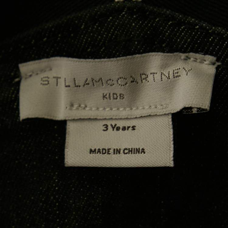 Pre Owned Stella McCartney Kids Black Denim Jumpsuit 3 Yrs