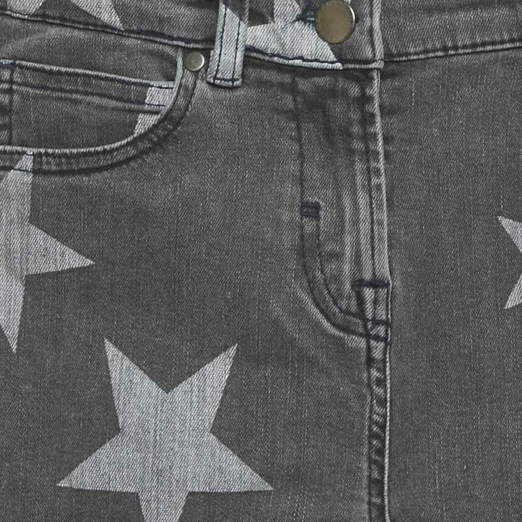 Pre Owned Stella McCartney Kids Blue Star Print Denim Jeans 10 Yrs