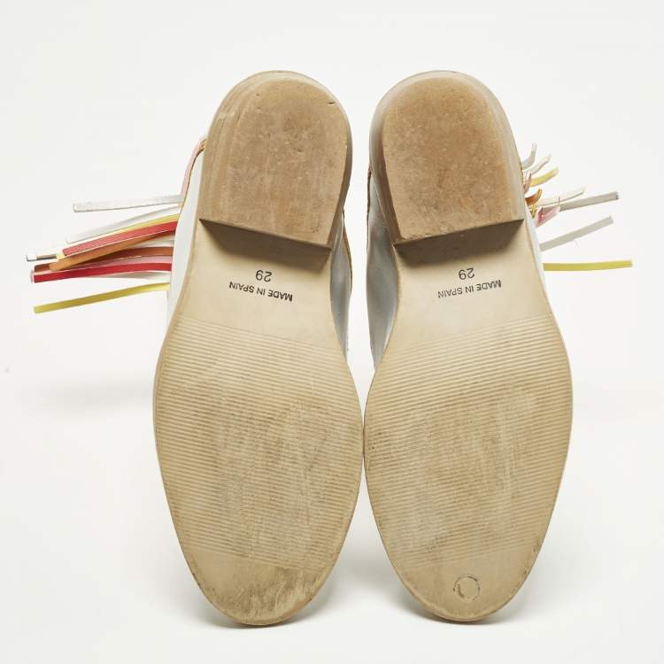 مملوكة مسبقًا Stella McCartney Size 29 Silver Leather Star Ankle Length Boots