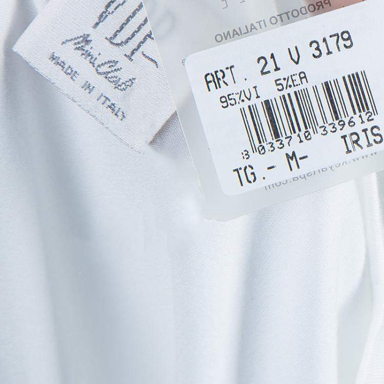 Pre Owned VDP White Swarovski Embellished Logo Tshirt 12 Yrs 