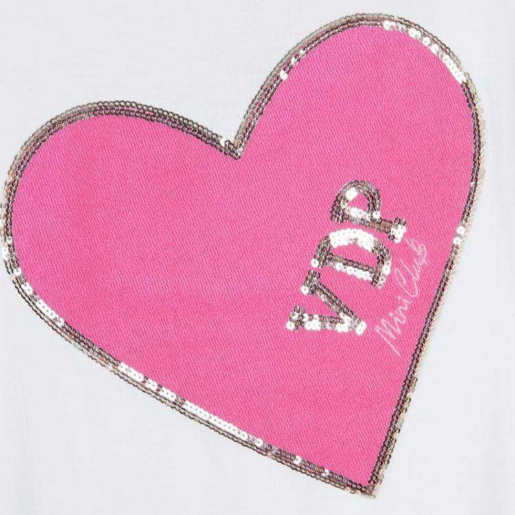 Pre Owned VDP White Embellished Heart Detail Sleeveless Top 8 Yrs 