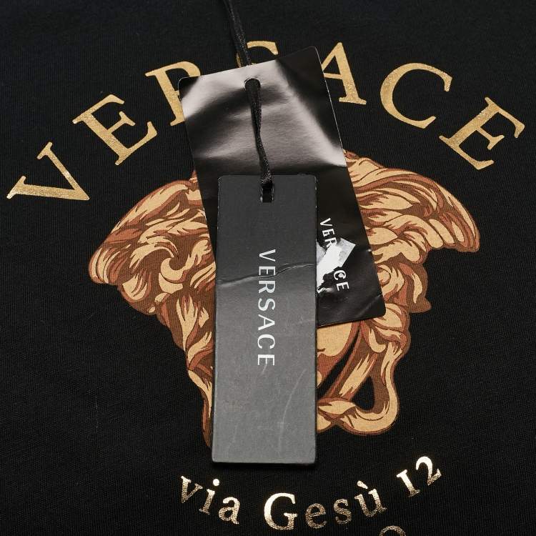 Pre Owned Versace Kids Black Medusa Print Jersey T-Shirt 5 Yrs 