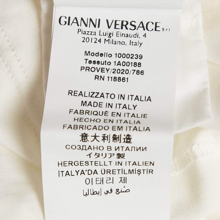 Pre Owned Versace Kids White Medusa Print Jersey T-Shirt 10 Yrs 