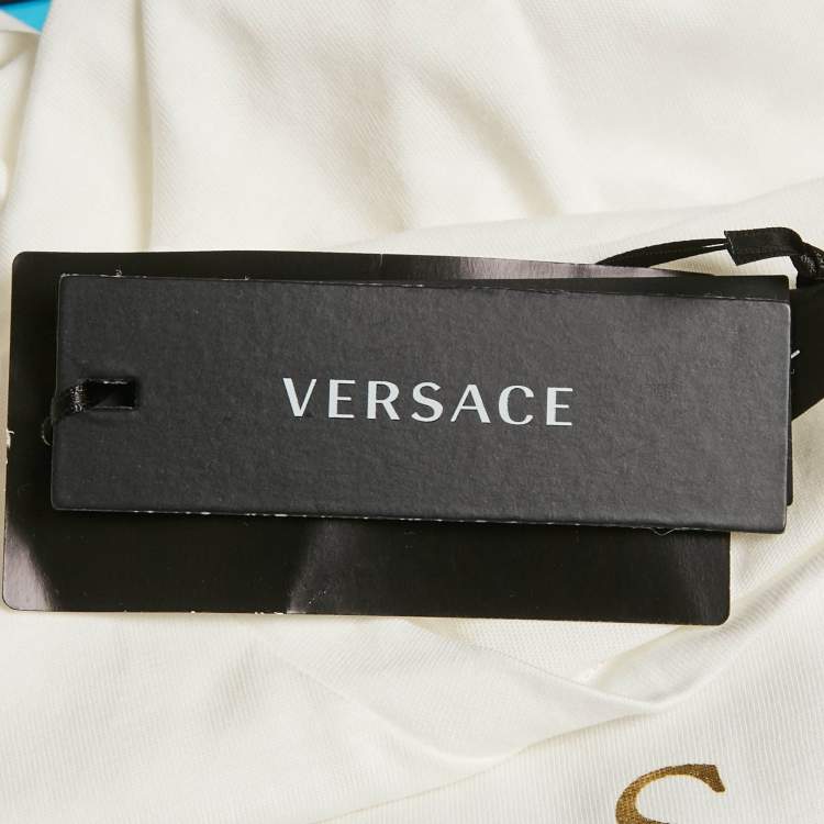 Pre Owned Versace Kids White Medusa Print Jersey T-Shirt 10 Yrs 
