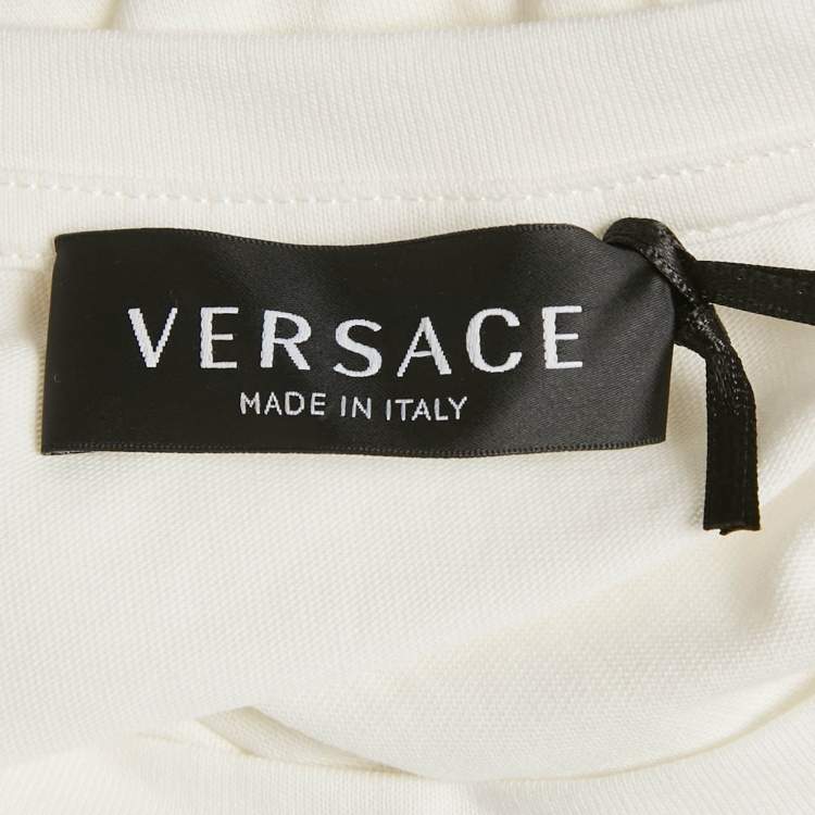 Pre Owned Versace Kids White Medusa Print Jersey T-Shirt 10 Yrs 