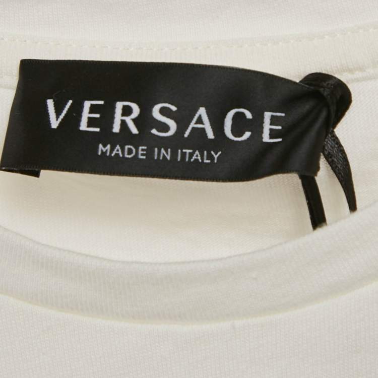 Pre Owned Versace Kids White Medusa Print Jersey T-Shirt 8 Yrs 
