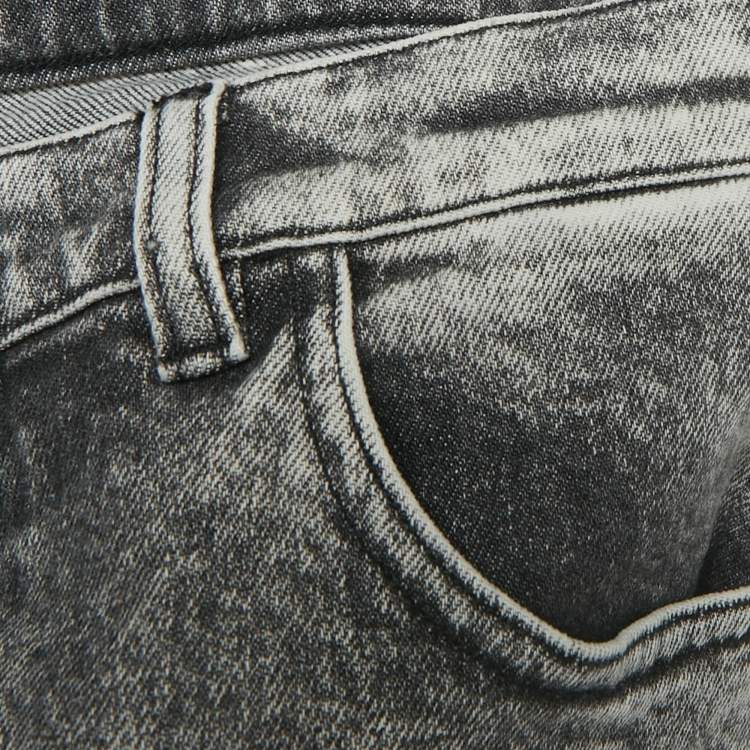 Pre Owned Versace Kids Grey Denim Shorts 12Yrs/Waist 28"