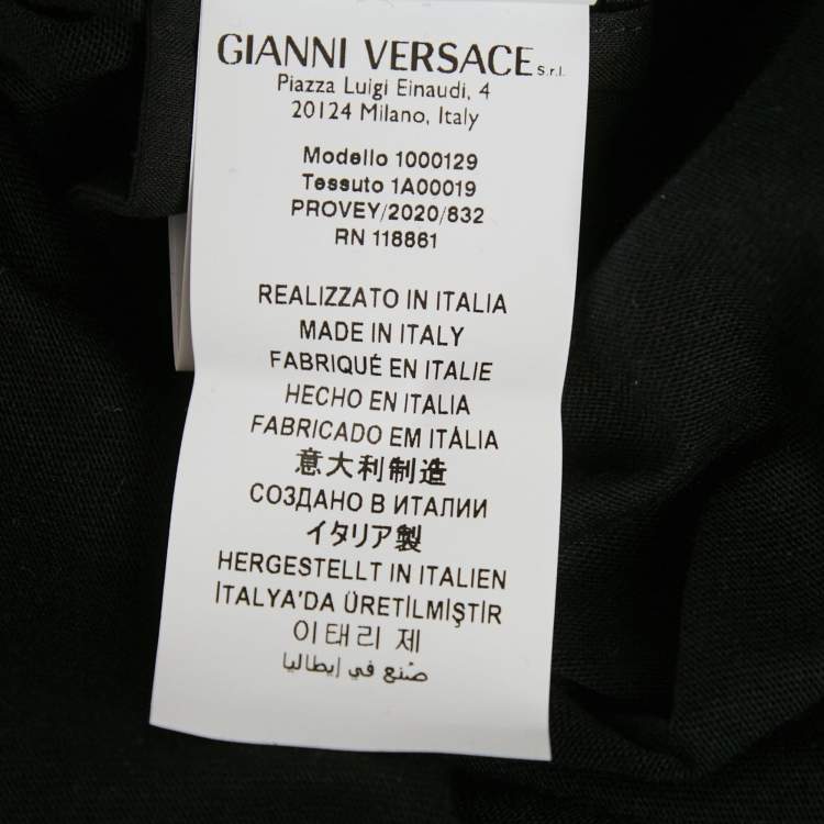 Pre Owned Versace Kids Black Printed Jersey Crewneck T-Shirt 12Yrs