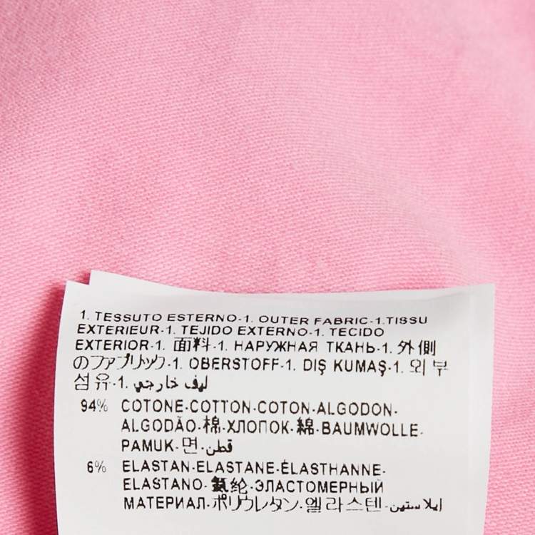 Pre Owned Versace Kids Pink Logo Studded Cotton Crew Neck T-Shirt 10 Yrs