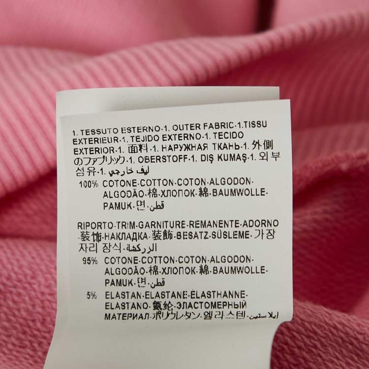 Pre Owned Versace Kids Pink Logo Print Cotton Crewneck Sweatshirt 12 Yrs