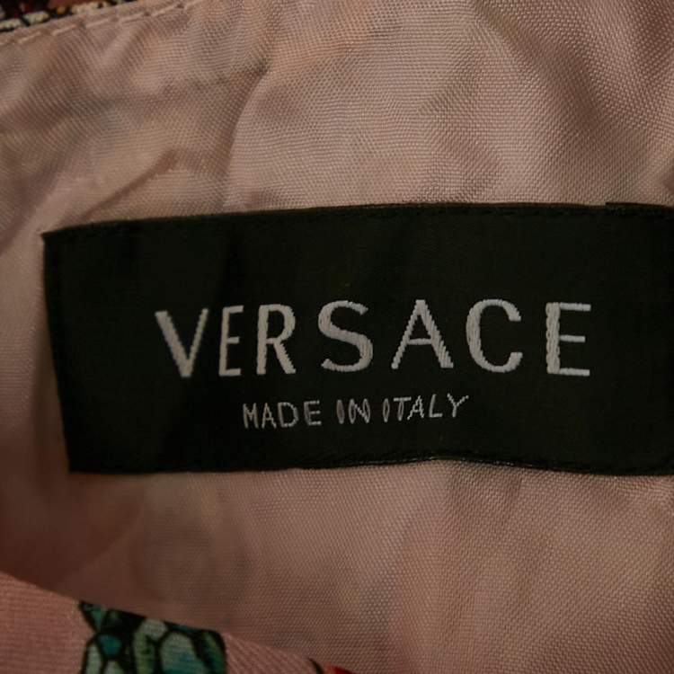 Pre Owned Versace Kids Pink Starfish Print Satin Plisse Dress 8 Yrs 