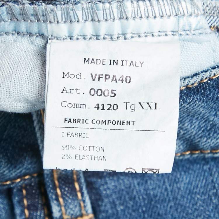 Pre Owned Young Versace Blue Denim Skinny Jeans XXL (16-18 Yrs) Waist 26"