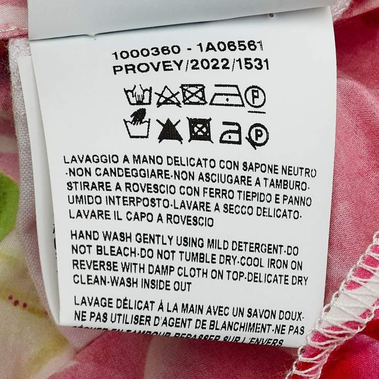 Pre Owned Versace Kids Pink Floral Print Cotton Mini Skirt 12/18M