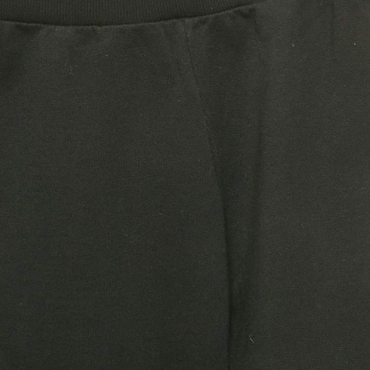 Pre Owned Versace Kids Black Side Print Cotton Jogger Pants 10Yrs