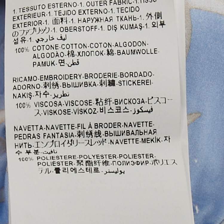 Pre Owned Versace Kids Blue Star Print Cotton Set 36M