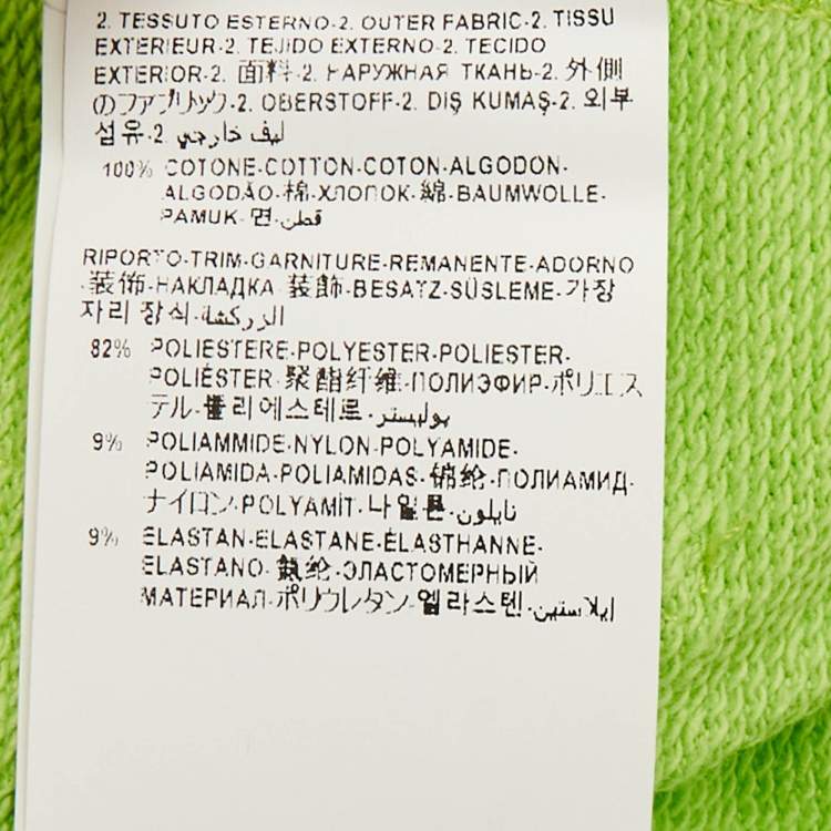 Pre Owned Versace Kids Green Logo Print Fleece Shorts 6/9M 