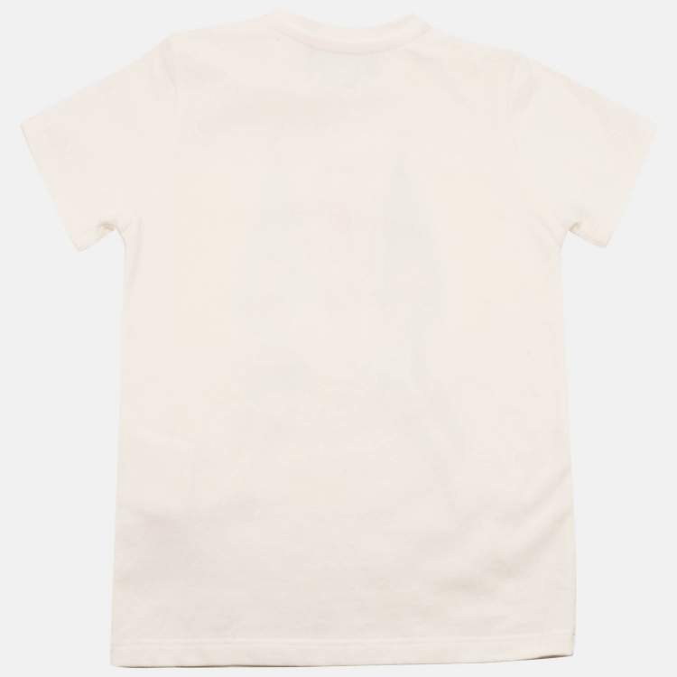 Pre Owned Versace Kids White L'Ancora Print Cotton Crew Neck T-Shirt 36 M
