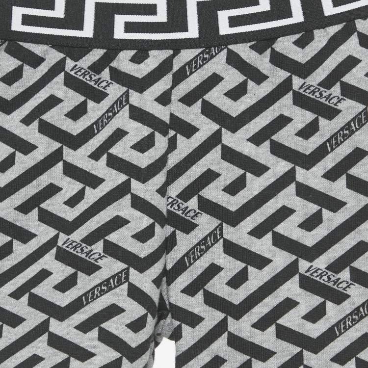 Pre Owned Versace Kids Grey Printed Jersey Shorts 12-18M