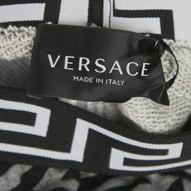Pre Owned Versace Kids Grey Printed Jersey Shorts 12-18M