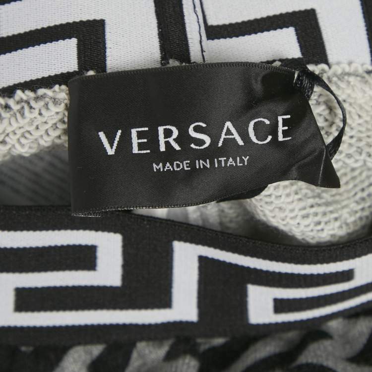 Pre Owned Versace Kids Grey Printed Jersey Shorts 36M