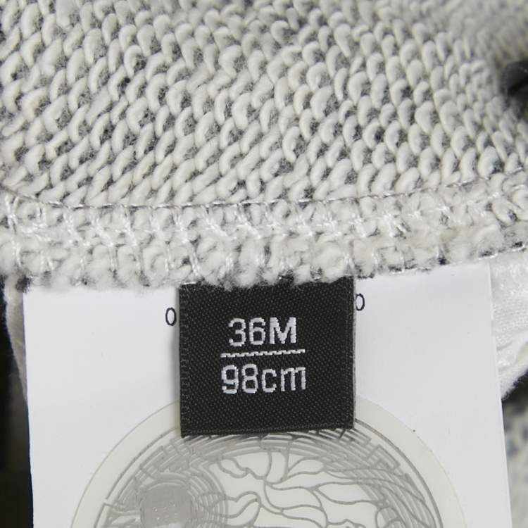 Pre Owned Versace Kids Grey Printed Jersey Shorts 36M