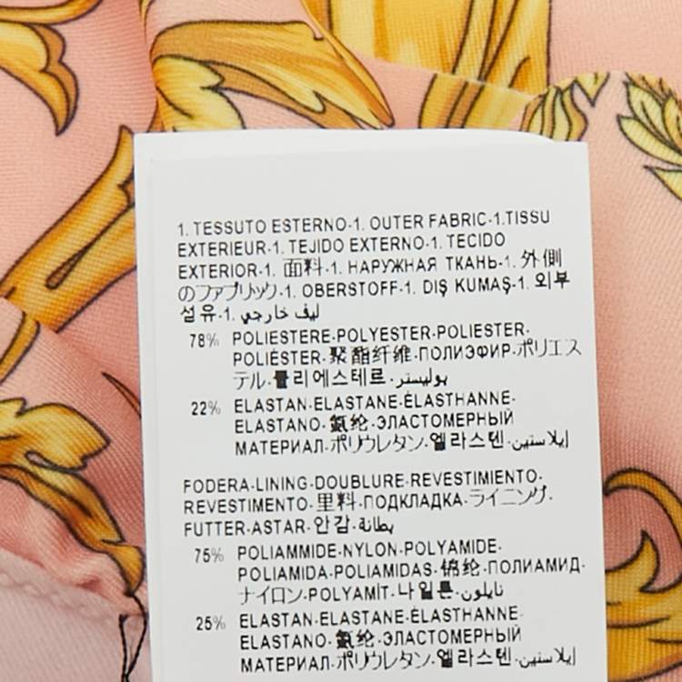 مملوكة مسبقًا Versace Kids Multicolor Barocco Goddess Jersey Swimsuit 12Yrs