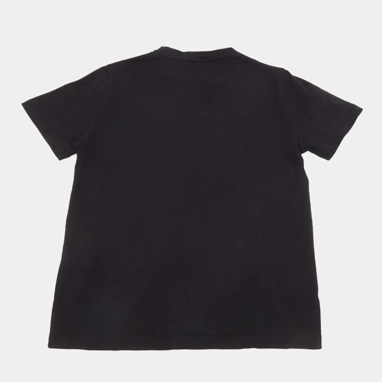 مملوكة مسبقًا Versace Kids Black Signature Print Cotton T-Shirt 10Yrs 