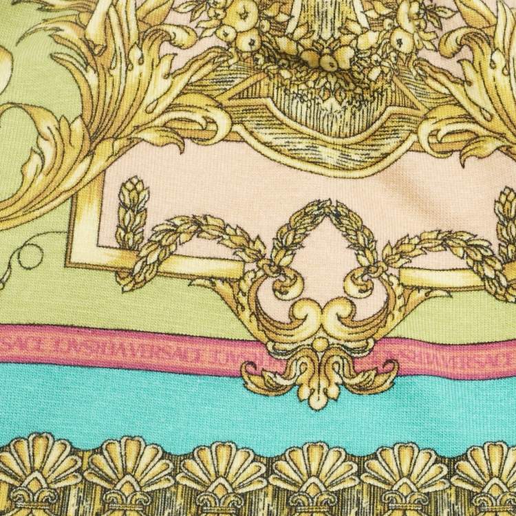 Pre Owned Versace Kids Multicolor Printed Cotton Baby Hat 6-12M