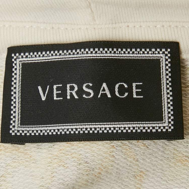 Pre Owned Versace Pink Baroque Print Jersey Zip Hooded Jacket 3M