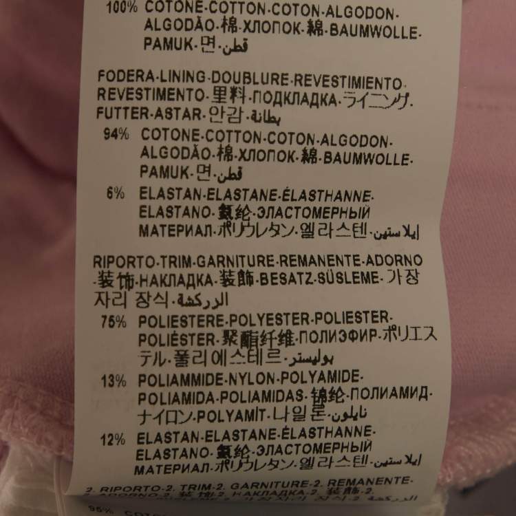 Pre Owned Versace Kids Pink Logo Embroidered Cotton Sweatpants 12Yrs 