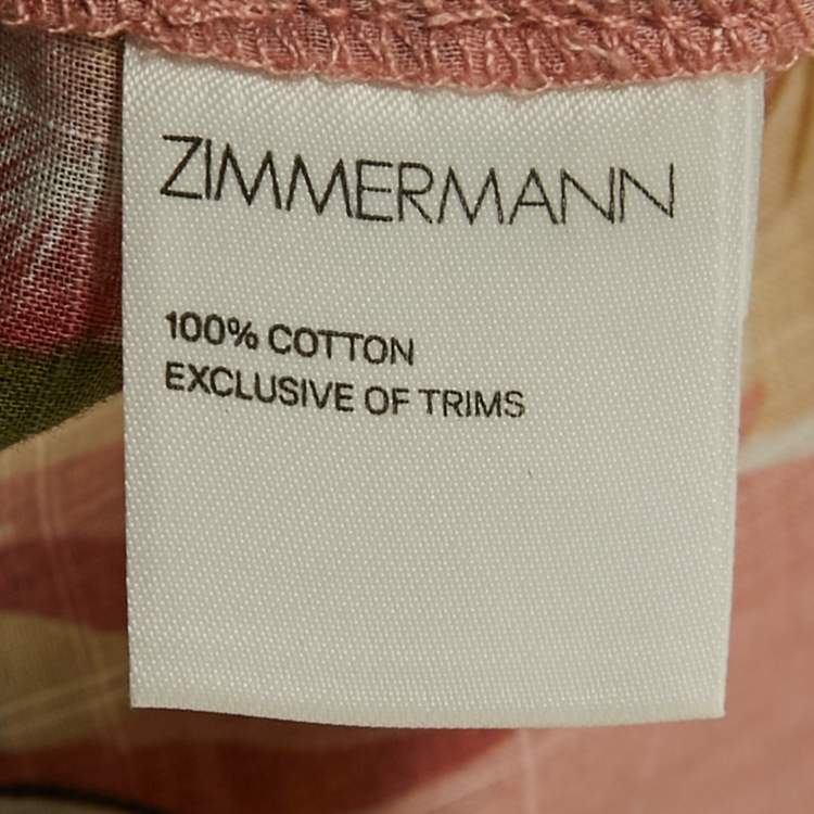 Pre Owned Zimmermann Kids Pink Floral Print Cotton Jumpsuit 6 Yrs 