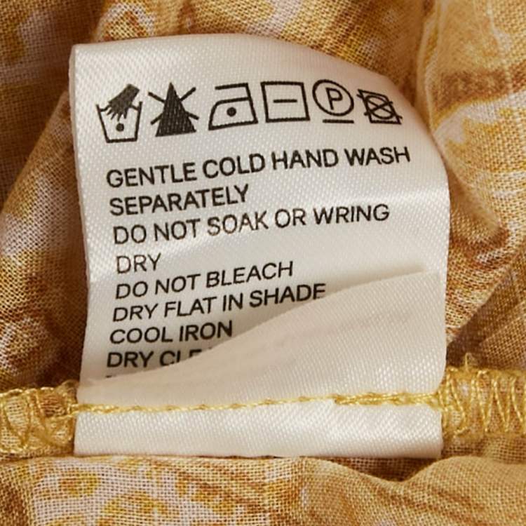 Pre Owned Zimmermann Kids Yellow Paisley Print Cotton Dress 8 Yrs 