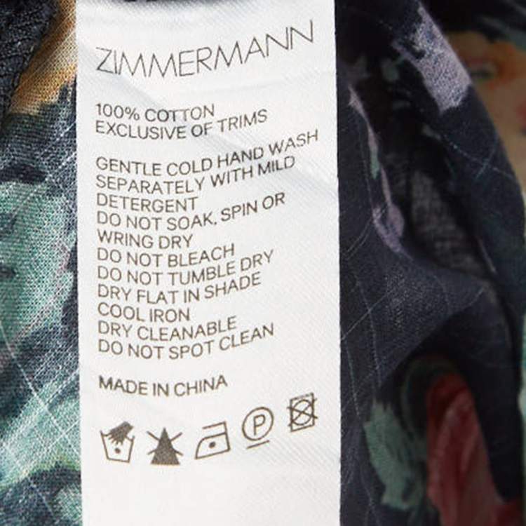 Pre Owned Zimmermann Multicolor Floral Print Cotton Tiered Dress (10 Yrs)