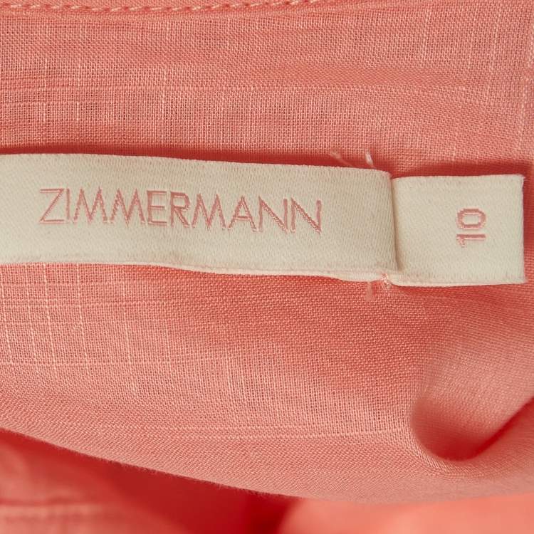 Pre Owned Zimmermann Pink Cotton Playsuit (10 Yrs)