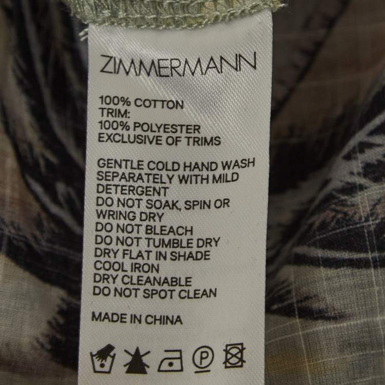 Pre Owned Zimmermann Green/Multicolor Print Cotton Jumpsuit (10 Yrs)