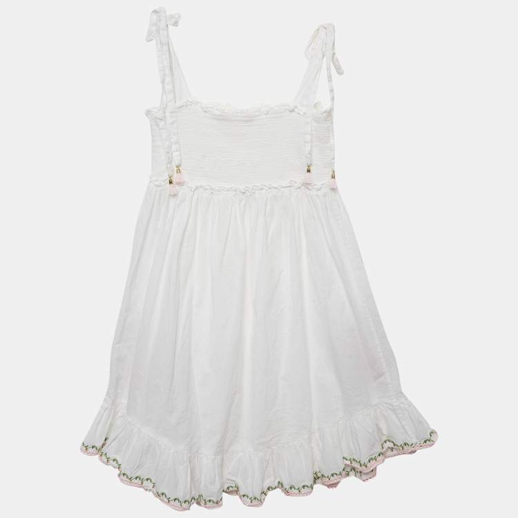 Pre Owned Zimmermann White Embroidered Cotton Dress (10 Yrs)