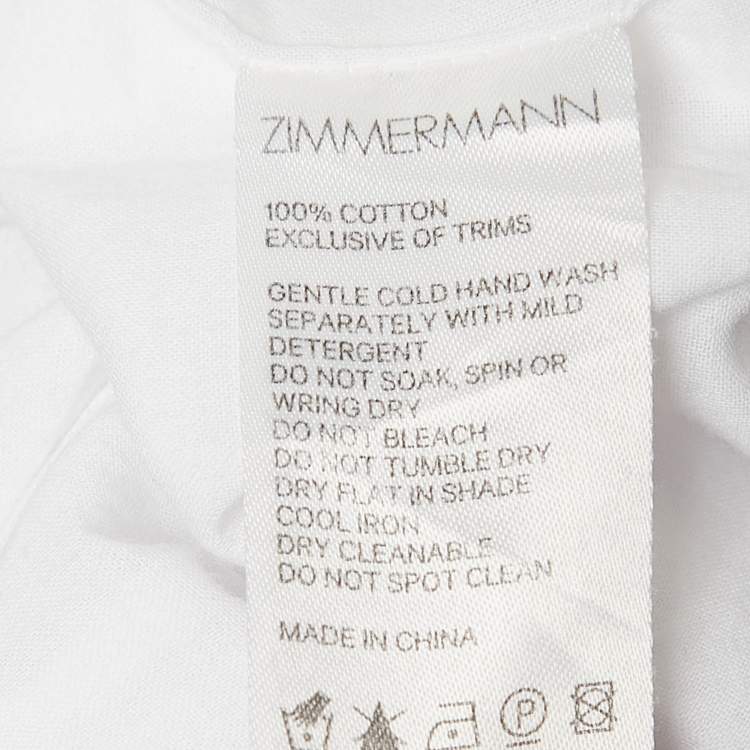 Pre Owned Zimmermann White Embroidered Cotton Dress (10 Yrs)
