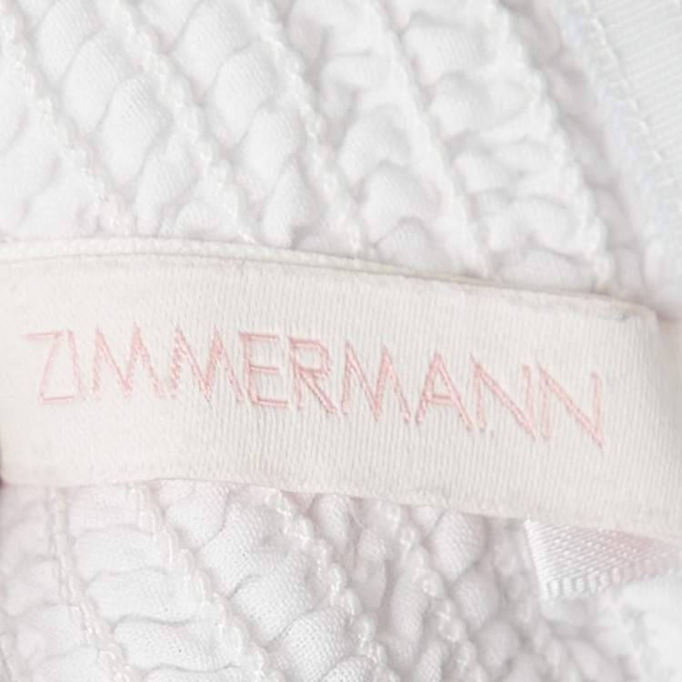 Pre Owned Zimmermann White Embroidered Cotton Dress (10 Yrs)