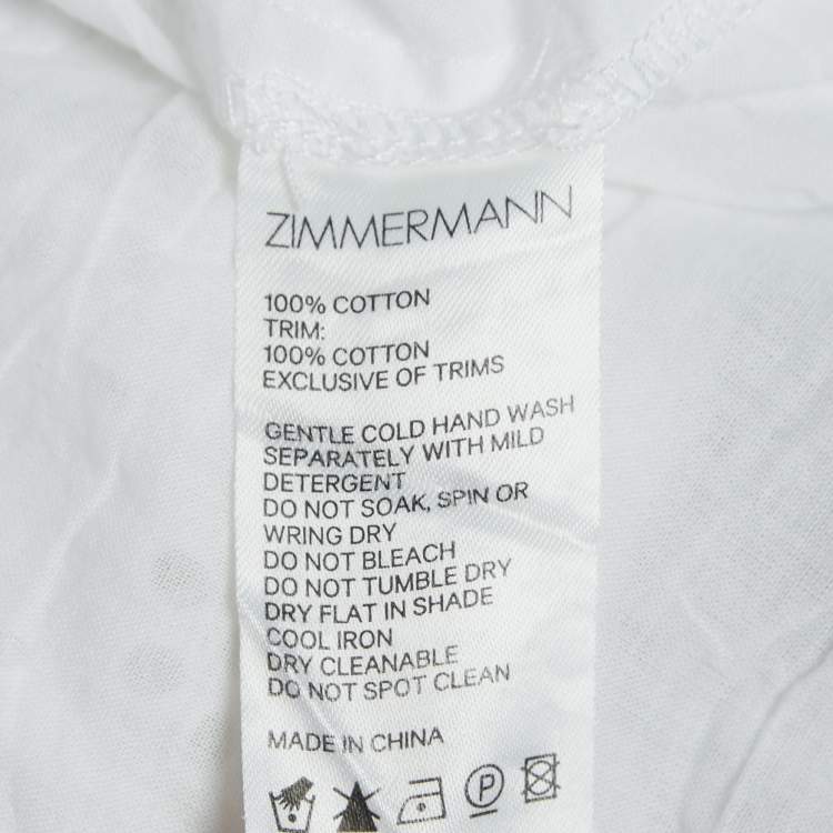 Pre Owned Zimmermann White Eyelet Cotton Dress (10 Yrs)
