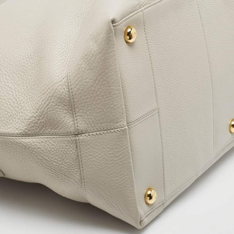 Pre Owned 3.1 Phillip Lim Grey Leather Stripe Duffel Bags